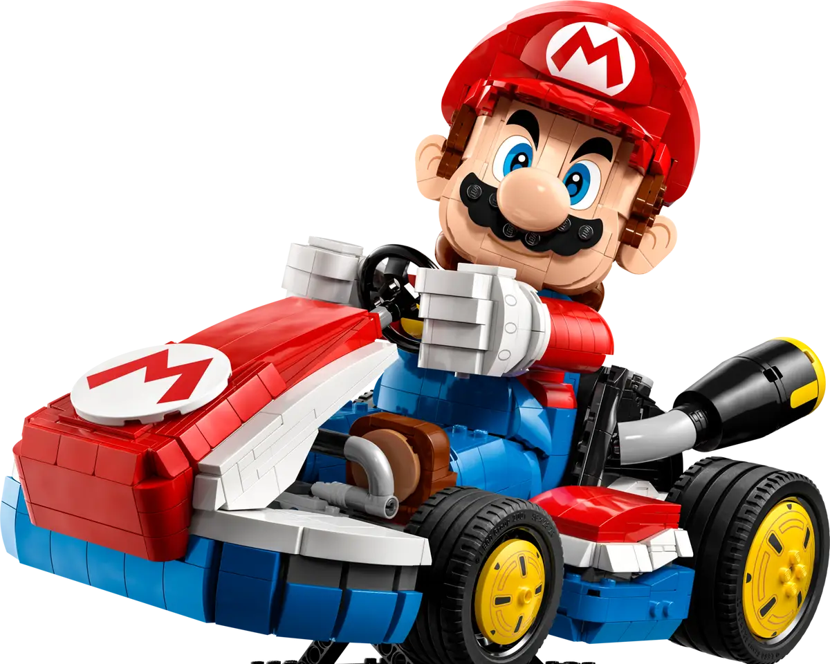 LEGO Mario Kart Mario & Standard Kart set 72037, 1972-piece buildable racing model of Nintendo’s iconic character.
