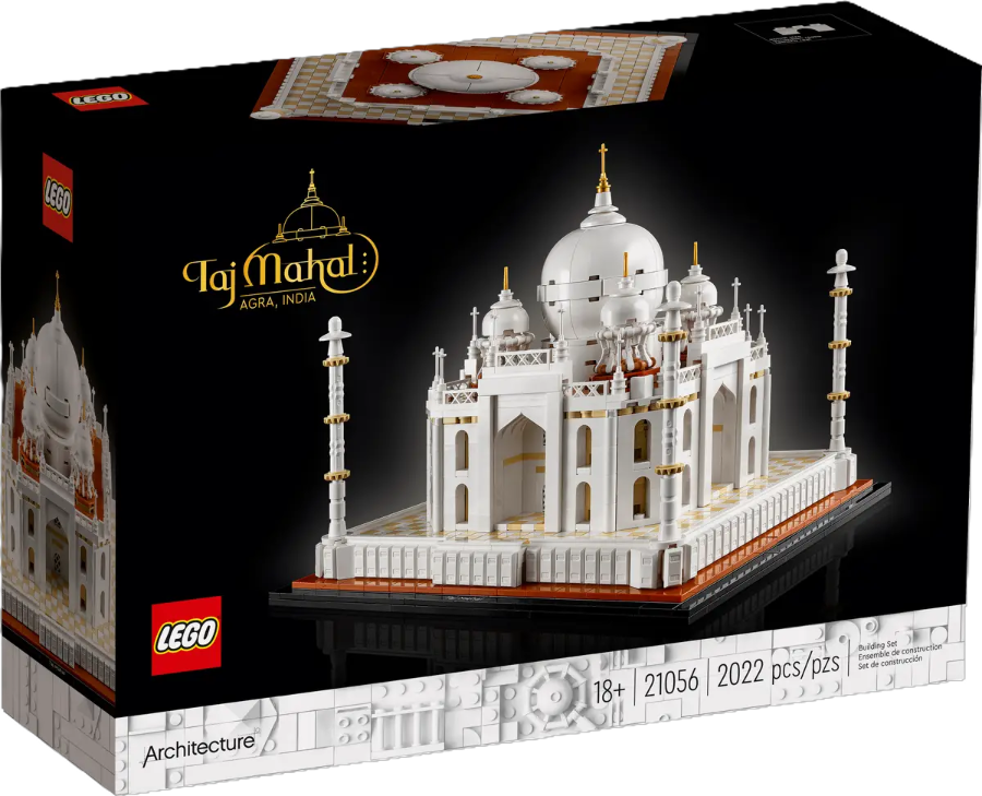 LEGO Architecture Taj Mahal set number 21056, 2022-piece model of iconic Indian landmark for adult builders.