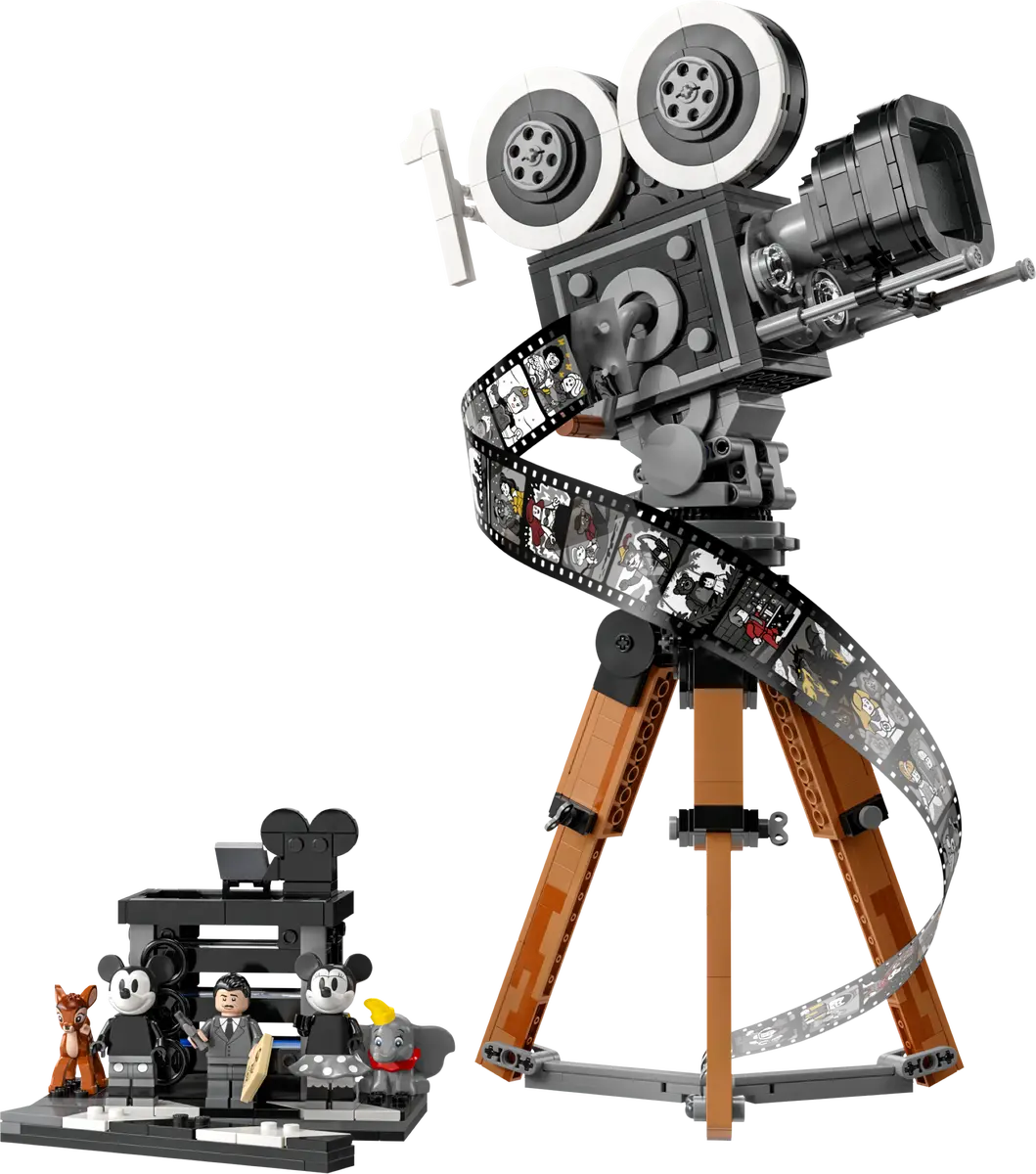 LEGO Disney Tribute Camera set number 43230, 811-piece collectible build celebrating Disney 100 with classic character minifigures.
