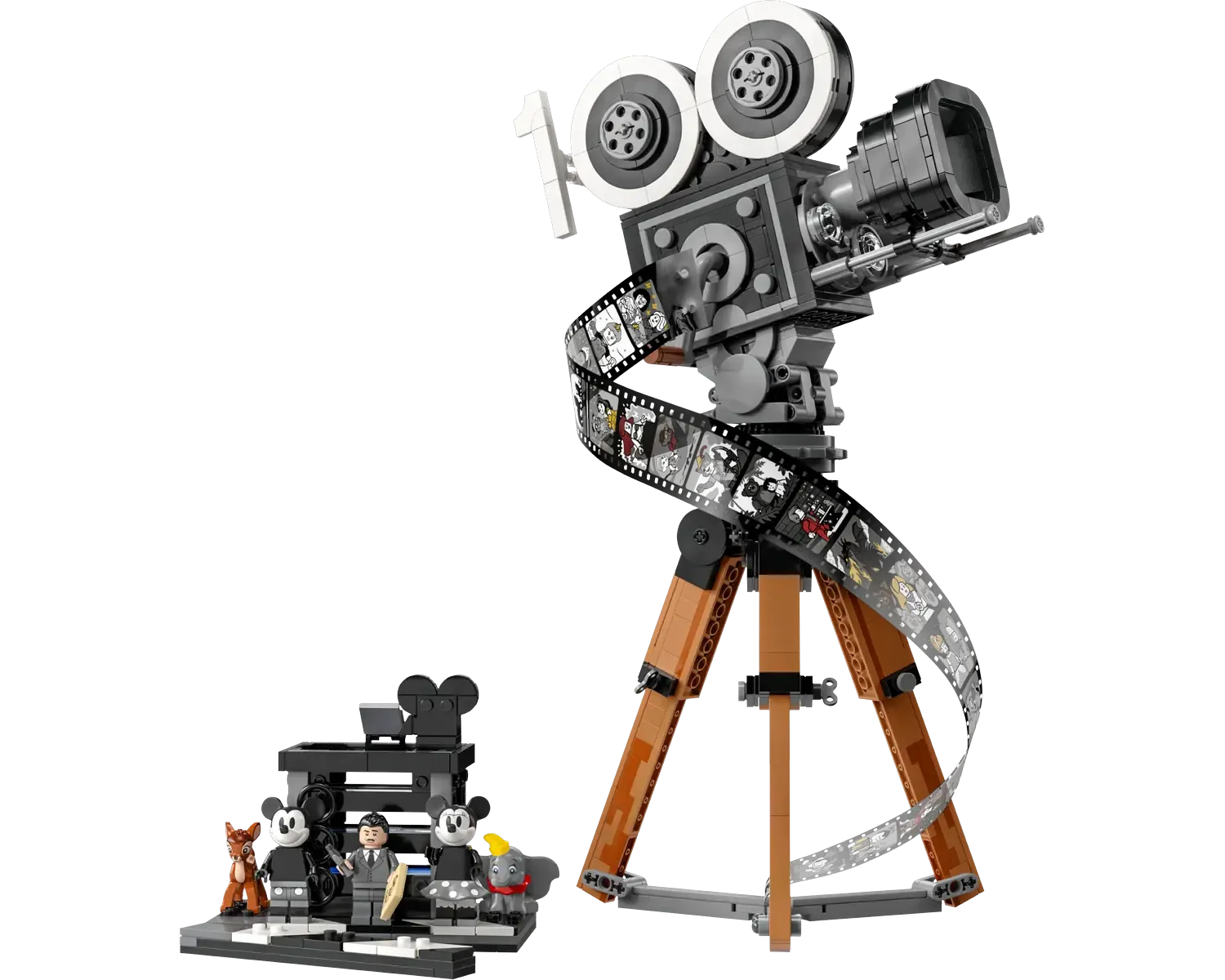 LEGO Disney Tribute Camera set number 43230, 811-piece collectible build celebrating Disney 100 with classic character minifigures.